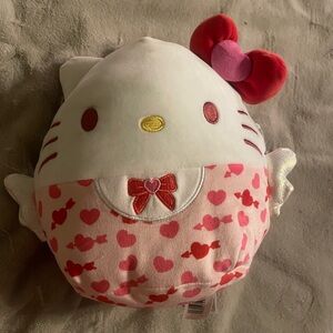 Hello Kitty Squishmallow with Red Hearts